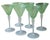 1910s 1910s Stevens & Williams Green & White Opaline Glass Cocktail Wine Stems - Set of 6 For Sale - Image 5 of 5