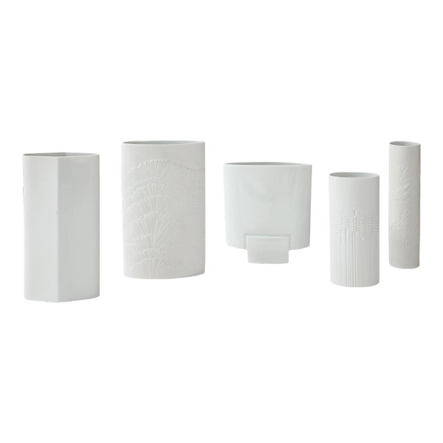 1960's Modernist Porcelain Vases Collection by Rosenthal - Set of 5 For Sale