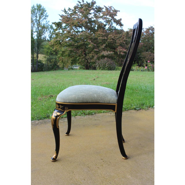 Kindel furniture is truly exquisite, and this black chinoiserie dining chair is no exception. I only have this one side...