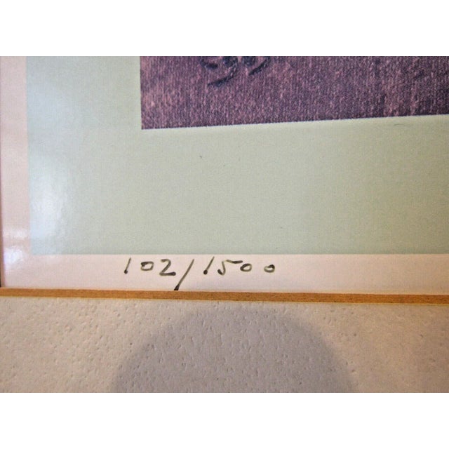 1980s Lydie Egosi Matted Lithograph "Holidays" Signed Numbered 102/1500 For Sale - Image 5 of 8