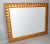 Mid-Century Modern 1940s Art Deco Hand Carved Scalloped Gilt Wood Rectangular Wall Mirror America For Sale - Image 3 of 13