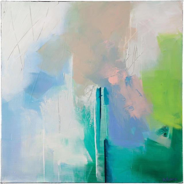 24" x 24" Acrylic on Canvas Alla Prima. Inspired the romance of the secret spot. The border is painted black. Amber Favre...