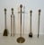 Brass Neoclassical brass pineapple fireplace tools in the style of Maison Baguès For Sale - Image 8 of 12