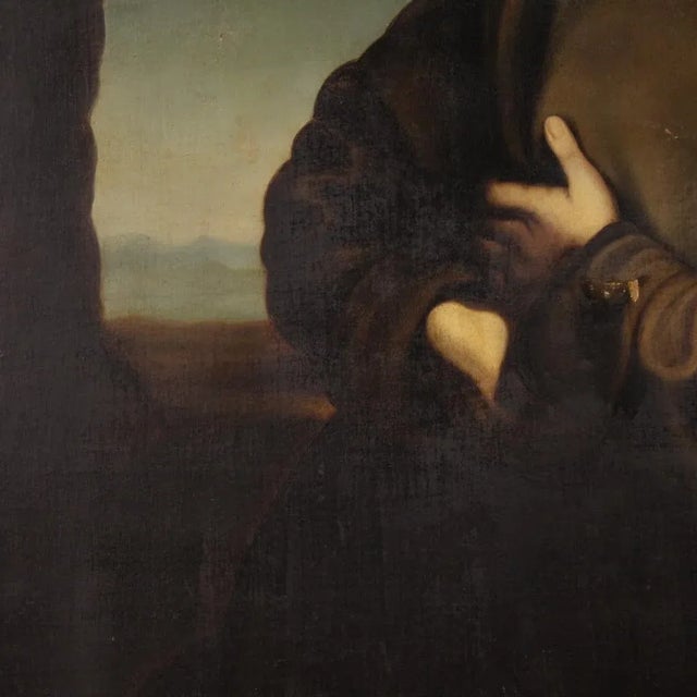 Saint Francis, 1865, Oil on Canvas, Framed For Sale - Image 14 of 16