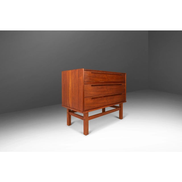 Introducing a true Danish Modern marvel: a rare three-in-one vanity designed by the influential Nils Jonsson for Torring...