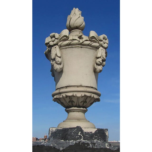 Neoclassical Antique Building Finial - Neoclassical Terracotta Urn Form For Sale - Image 3 of 4