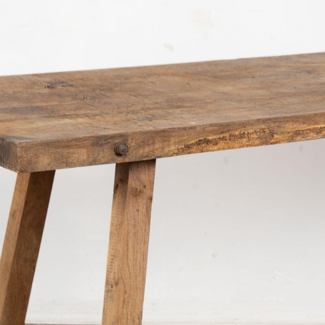 19th Century Rustic Peg Leg Console Table For Sale - Image 9 of 18