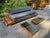 Mid-Century Modern Mid Century Modern Modular Sofa With Walnut and Leather Side Tables For Sale - Image 3 of 12