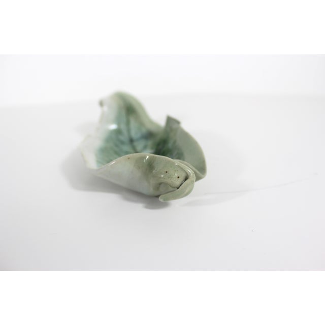 Vintage Studio Pottery Ceramic Leaf Dish For Sale - Image 9 of 12