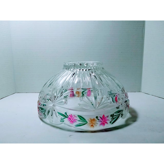 Oneida Vintage Oneida Heavy Crystal Serving Bowl For Sale - Image 4 of 5