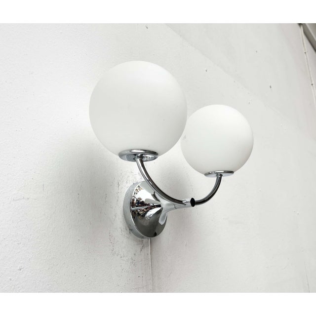 Silver Mid-Century Modern Swiss Space Age Type 1804 Chrome Sconce by E.R. Nele for Temde, 1960s For Sale - Image 8 of 18