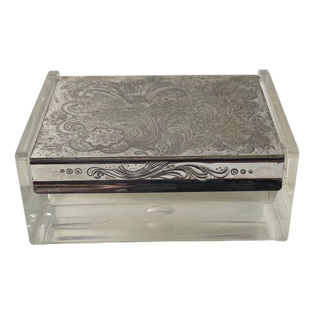 Art Deco Revival Acrylic Glass Box from WMF Germany, 1970s For Sale