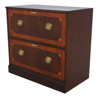 Hekman Mahogany Inlaid Executive 2 Drawer File Cabinet For Sale