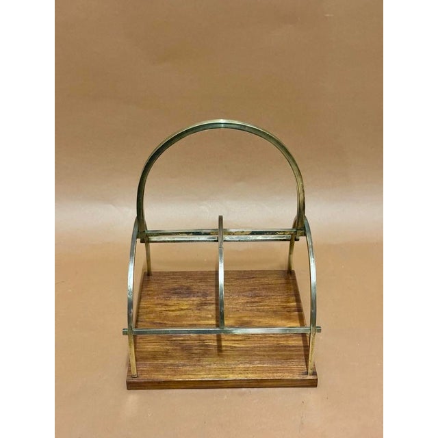 Art Deco Magazine Rack in Bronze, 1930 For Sale - Image 4 of 6