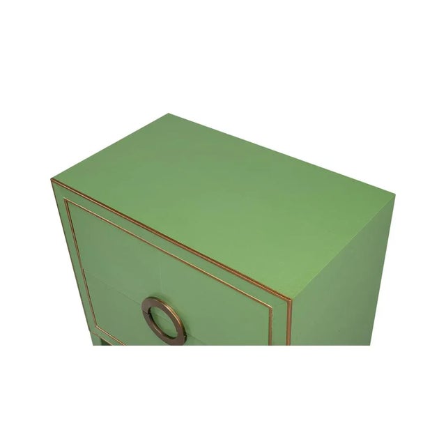 Wood Modern Green Nightstand For Sale - Image 7 of 11