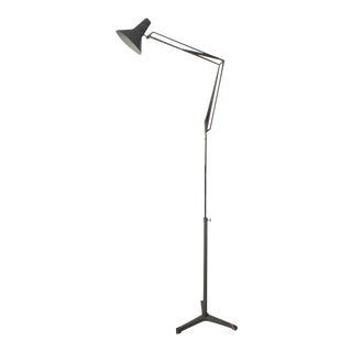 Industrial Terry Architectural Floor Lamp by H. Busquet for Hala, 1950s For Sale