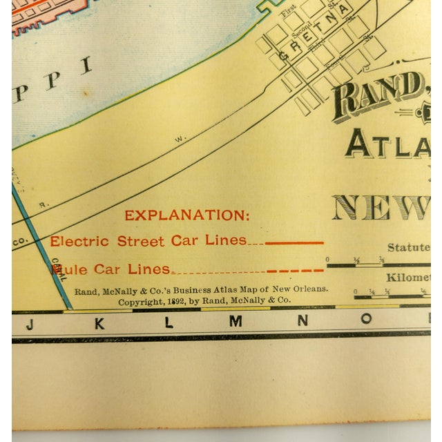 19th Century Colored Lithograph Print of New Orleans From Rand McNally For Sale - Image 9 of 10