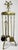Antique handmade brass fireplace tools featuring hand-forged barley twist style handles and a heavy three prong footed...