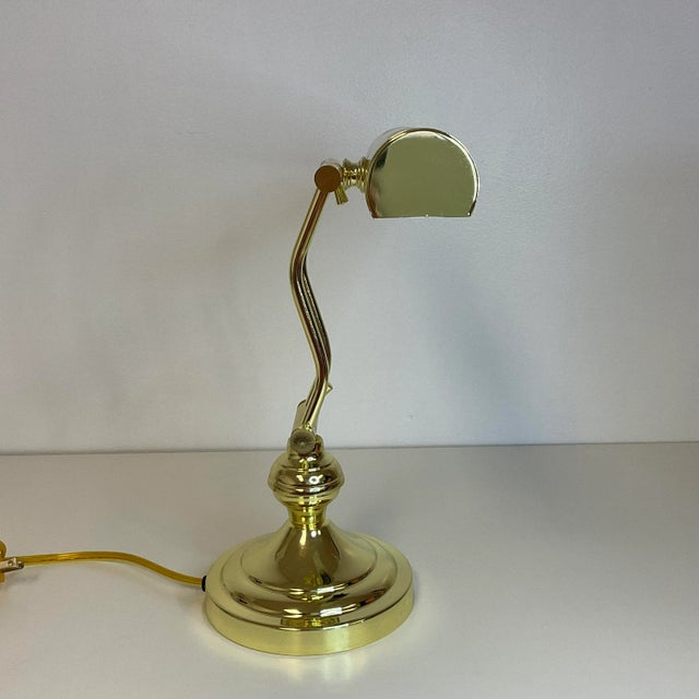 Art Deco 1970s Mid-Century Adjustable Brass Piano Desk Lamp For Sale - Image 3 of 7