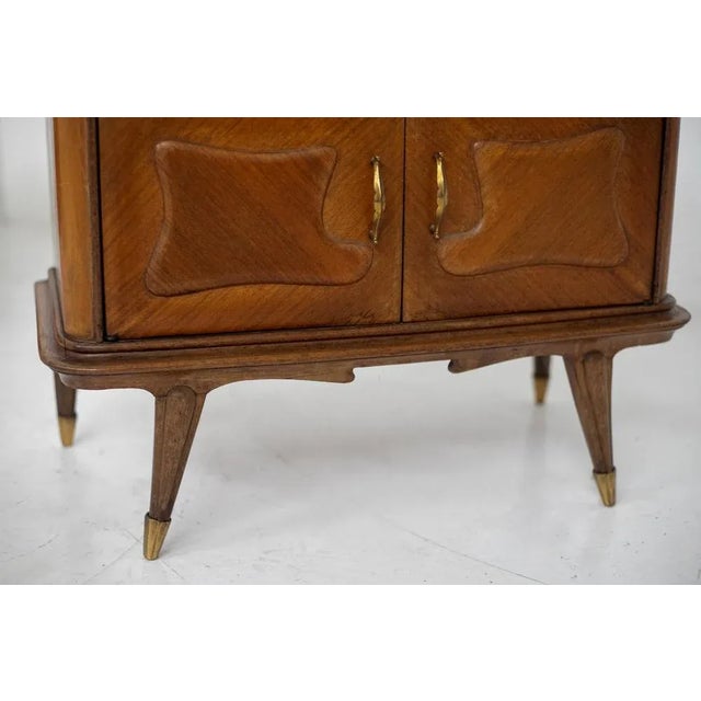 Mid-Century Modern Mid-Century Italian Nightstands in Wood and Glass, 1950s, Set of 2 For Sale - Image 3 of 12