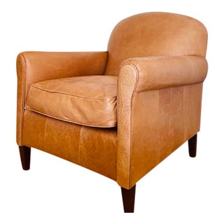 Conran, Uk Cognac Leather Club Chair in Italian Vachetta Leather For Sale