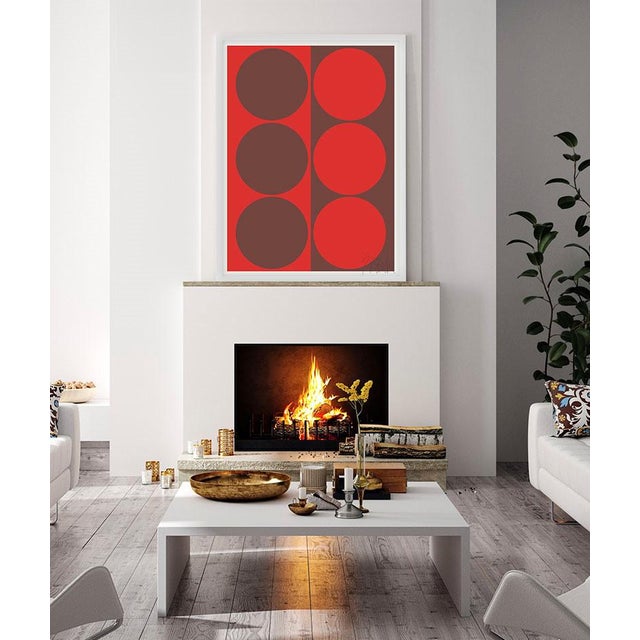 "Red Dynamic Pair" by Liz Roache (Red, Brown) This Modern, Mid-Century, Contemporary, Fine Art Print was created by...