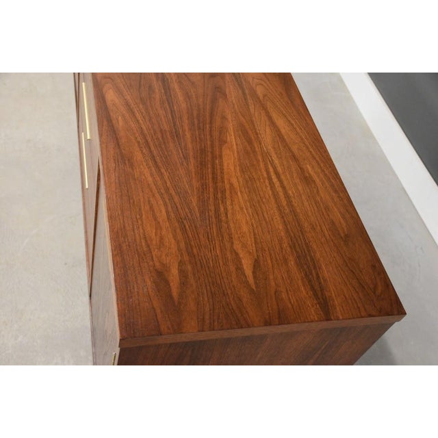 1960s Refinished 58” Walnut Sideboard Credenza by Kent Coffey Tableau For Sale - Image 10 of 10