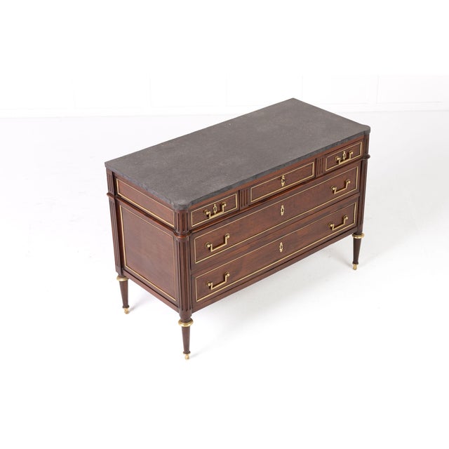 18th Century French Mahogany Commode For Sale - Image 3 of 10