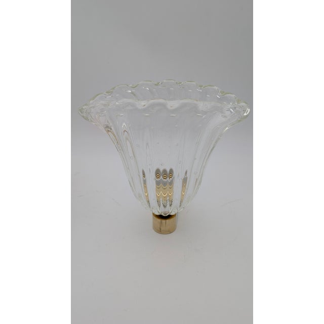 Murano Glass and Brass Wall Lights from Barovier&Toso, 1950s, Set of 2, in Very Good conditions. Designed 1950 to 1959...
