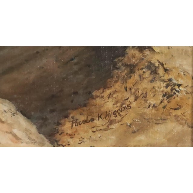 Mid Century Original Oil Plein Air Landscape of Western Nevada by Phoebe K. Higgins For Sale In Monterey, CA - Image 6 of 7
