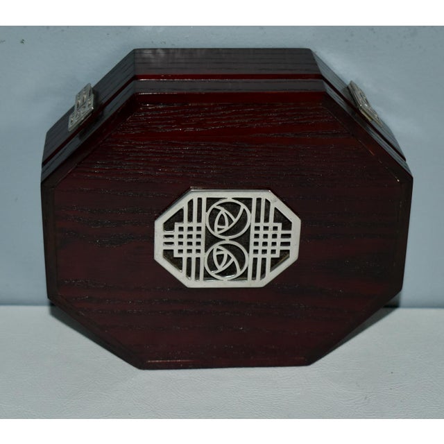 Vintage Carrick Oak Octagonal Box W/Celtic Design For Sale - Image 11 of 12