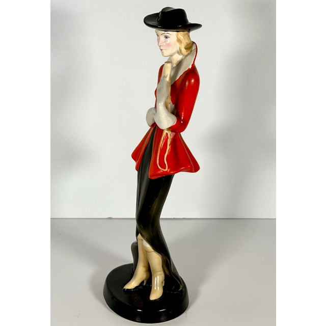 Ceramic Art Deco Moriyama Porcelain Figurine after Claire Weiss c. 1930s For Sale - Image 7 of 10