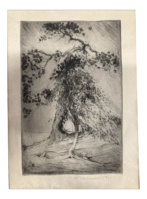 1921, Fine Pencil Drawing by L P Skidmore, a Passenger on the Rms Carpathia 7x12