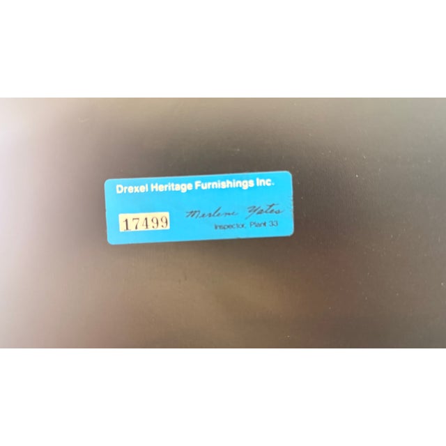 Drexel Heritage Chinoiserie Illuminated Curio Cabinet / Display Case With Gold Gilt Detailing For Sale - Image 14 of 15