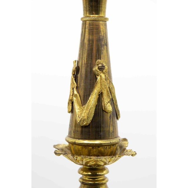 Italian Baroque Style Candlesticks, 19th Century, Set of 2 For Sale - Image 5 of 8