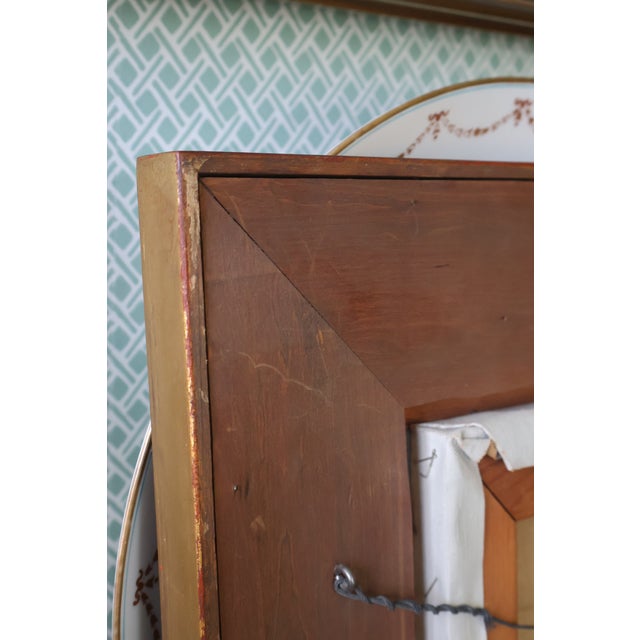 Signed Vintage Expressionist Portrait in Emerald Headscarf—Custom Gilt Frame For Sale - Image 16 of 18