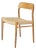 Mid-Century Modern Model 75 Dining Chair in Oak with Paper Cord Seat by Niels Otto (N. O.) Møller for J. L. Møllers, Denmark, 1960s For Sale