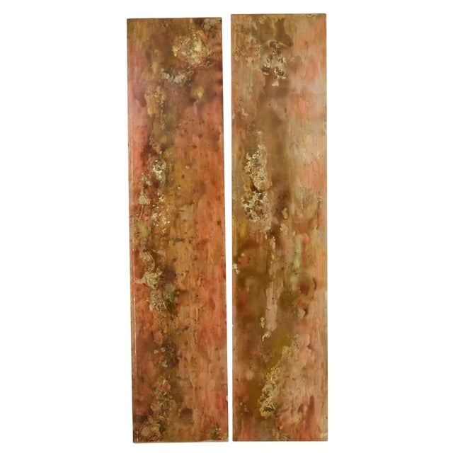 French Abstract Acrylic Panels, 1950s, Set of 2 For Sale