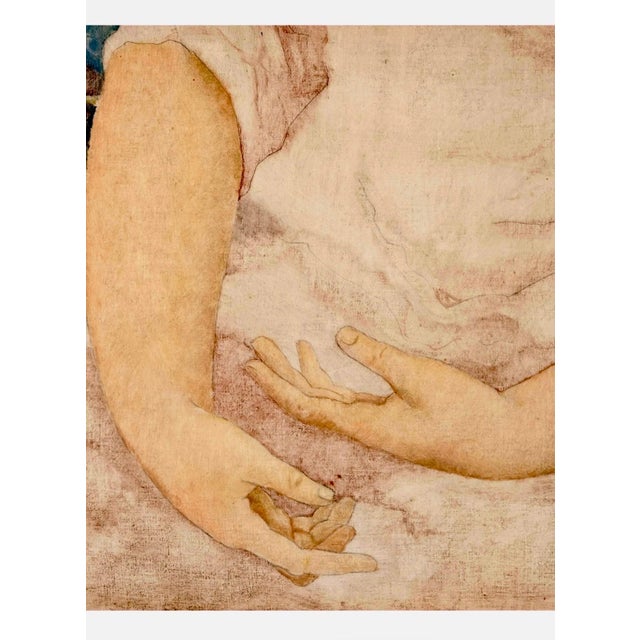 Jacques Boeri, Large French Naive Oil Painting Jacques Boeri Fauvist Color Surrealist Fantasy For Sale - Image 4 of 8