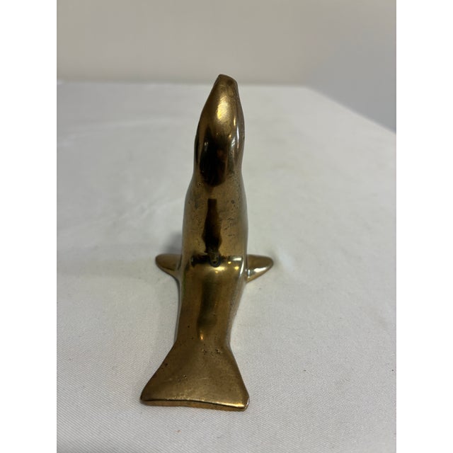 Metal Vintage Solid Brass Seal Figurine For Sale - Image 7 of 8