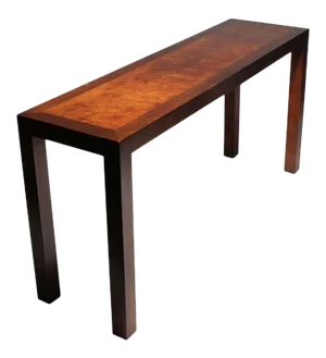 Vintage Burled Parsons Console Attributed to Milo Baughman