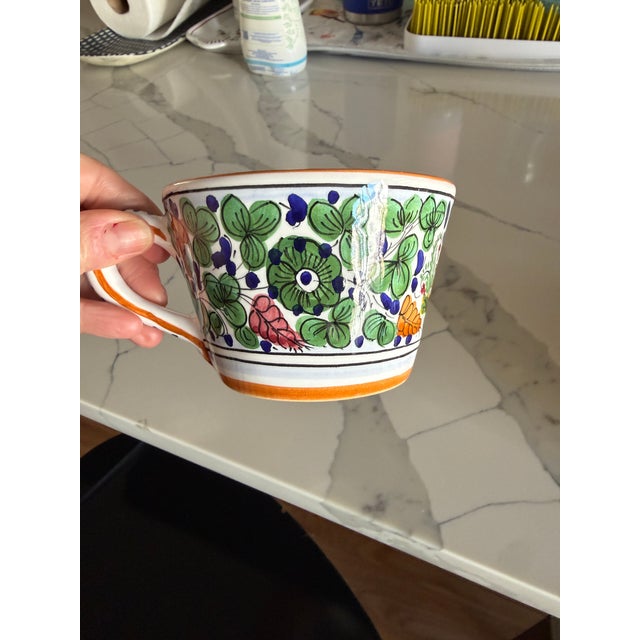 Green Grazia Deruta Majolica Tea Service, Set of 8 — Hand-Painted in Deruta, Italy For Sale - Image 8 of 8