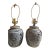 Pair Vintage Chinese Blue White Double Happiness Ginger Jar Table Lamps For Sale