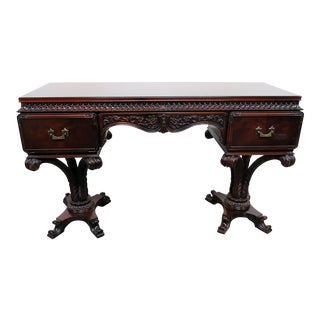 Chinese Chippendale Style Mahogany Vanity For Sale