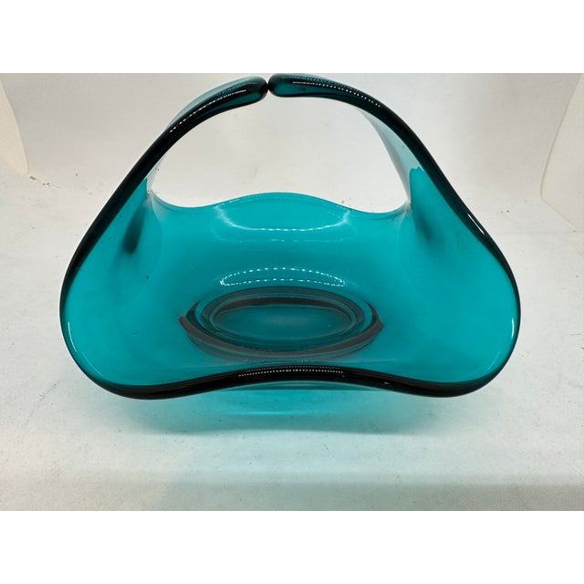 Mid-Century Modern 1950s Viking Bluenique Aqua Candy Dishes Set of 2 For Sale - Image 3 of 7