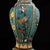 Dark Green Late 19th Century Cloisonné Enamel Hexagonal Vase With Dragon Handles, 5000g For Sale - Image 8 of 9