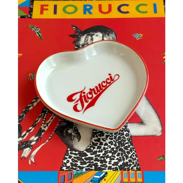French 1980's Fiorucci Italy Heart Vide Poche For Sale - Image 3 of 8