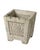 This exquisite pair of square tapered planters is crafted from hand-cast stone, featuring a beautifully weathered patina...