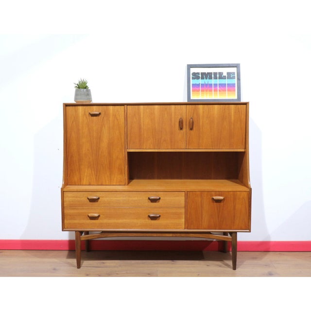 Mid-Century Modern Mid Century Modern Vintage Teak Buffet Tall Credenza Sideboard by G Plan For Sale - Image 3 of 15