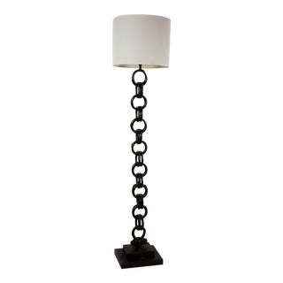 Industrial Style Black Chain Link Floor Lamp For Sale
